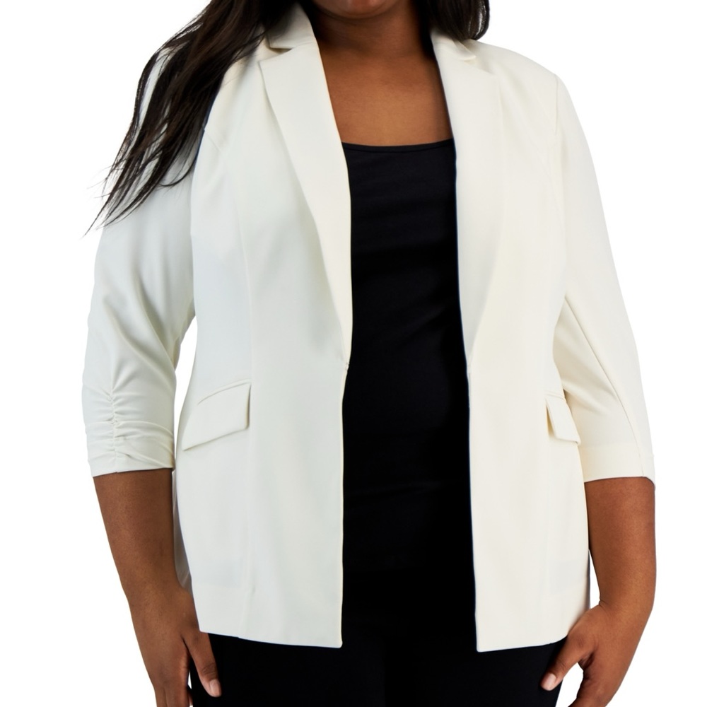 NWT International Concept for Macy’s Plus Size Blazer in Coconut Cream 3X